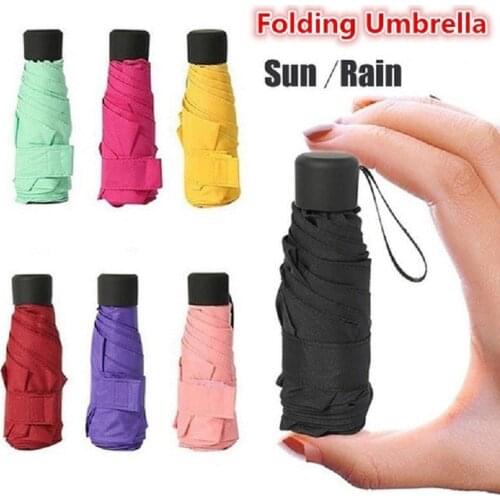 180g small folding umbrella men and women mini pocket umbrellas waterproof and anti-ultraviolet portable travel umbrellas