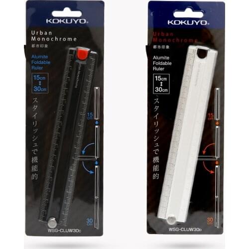 1PC Japanese KOKUYO WSG-CLUW30 15cm-30cm Folding Simple Ruler Learn Stationery Drawing Supplies stationery