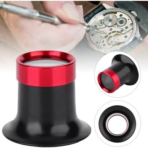 10X Eye Magnifier Loupe Jewelry Watch Repair Tool Aluminum Alloy Monocular Magnifying Glass Loupe Lens for Watchmaker & Jeweler