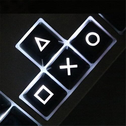 4pcs/set Direction Key Caps for PSP for PS4 Repair Kits Replacement Mechanical Keyboard Keycaps Shine-Through Arrow Key