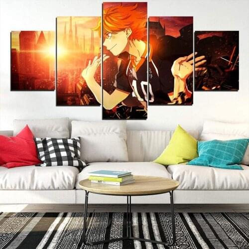 5 Piece Wall Art Canvas Anime Manga Figure Posters Soccer Boy Pictures And Prints Modern Living Room Wall Decoration Paintings