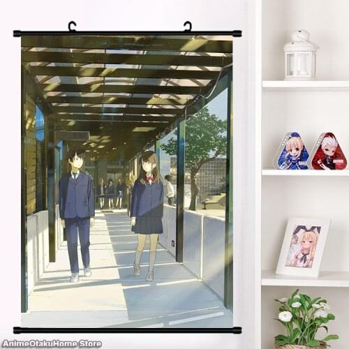 Anime Tsuki ga Kirei Azumi Kotarou Mizuno Akane Hira Takumi Nishio Chinatsu Wall Scroll Mural Poster Otaku Home Decor Collection