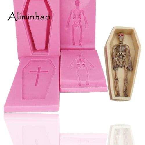 B0710 Elm and Dry corpse Shape for DIY Halloween Cake Silicone mold chocolate fondant cake decorating tools