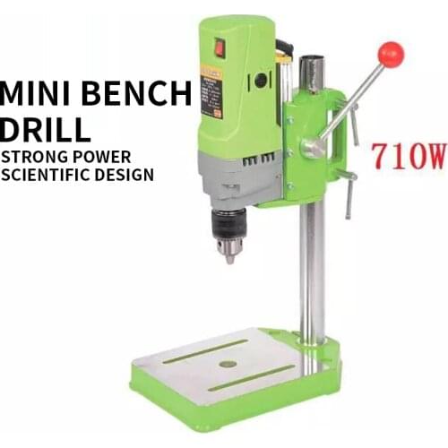 BG-5156E Mini Bench Drill Tool 220V/710W High Power High Precision DIY Processing Bench Driller Portable Bench Drilling Machine