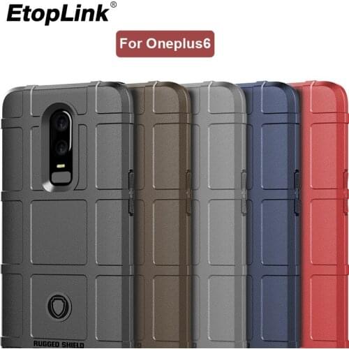 EtopLink New Phone Cover for One plus Anti-Shock for Oneplus 6 Cases protection Carbon fiber Case anti-fall Cell Phone Case