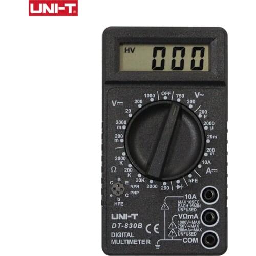 UNI-T DT830D DT830B Digital Multimeter CE 1999 Count Electric AC DC Current Voltage Meter Resistance Transistor Dide Ohm Tester