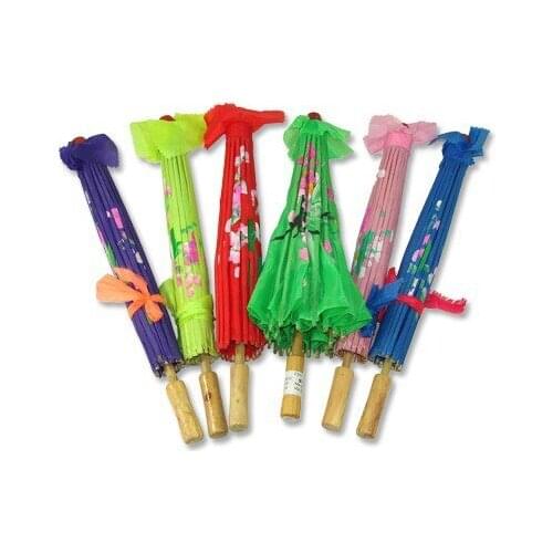 [ Fly Eagle ] 100pcs X Janpance Plain fabric bamboo Parasol/umbrella with ribbon wedding favor 22inch 10 colors