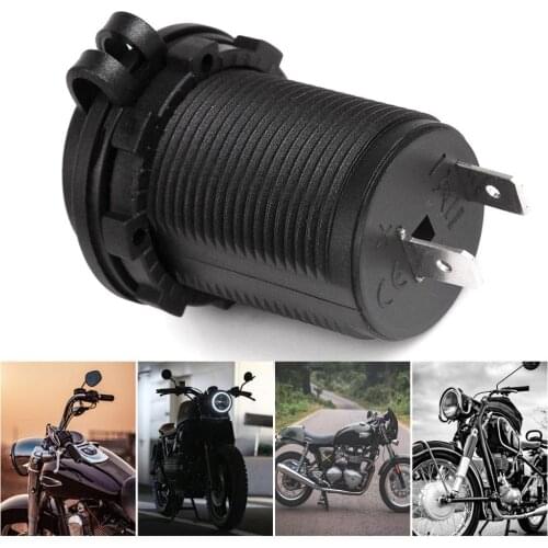 Cigarette Lighter Socket 12V 24V Motorcycle Car Auto Boat Tractor Power Outlet Socket Receptacle Waterproof Plug Black