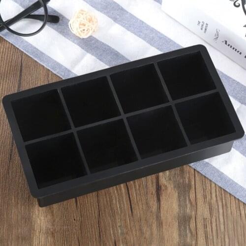 Hot Selling 8-Grid Uncovered Silica Gel Complementary Food Box Creative Silicone Ice Cube Ice Cube Mold Preservation Storage Box