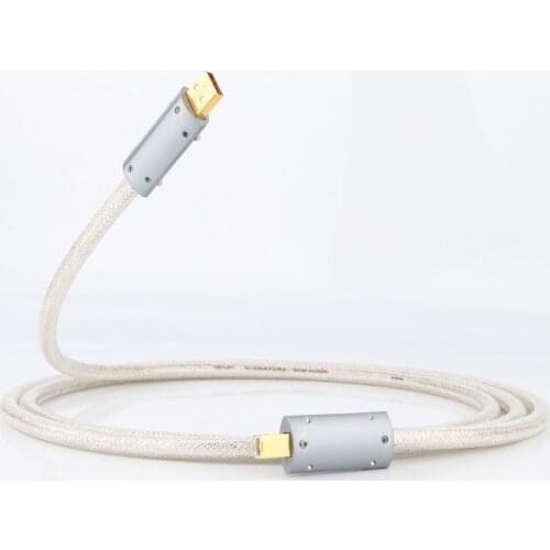 Hi-End X407 OCC silver plated USB audio cable data USB cable DAC USB hifi cable A-B usb cable Monosaudio USB Plug HIFI