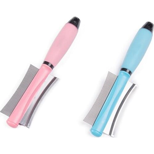 Dog Grooming Tool With Double Sided Dematting Rake Brush Suitable For Dogs And Cats Double Comb Densely Packed Pins wholesales