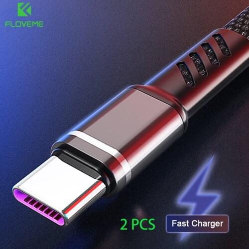 Floveme 2pcs Micro USB Type C Cable Phone Charging Cable For Lightning for iphone 11 12 pro max 8 plus xr Samsung Cable type C