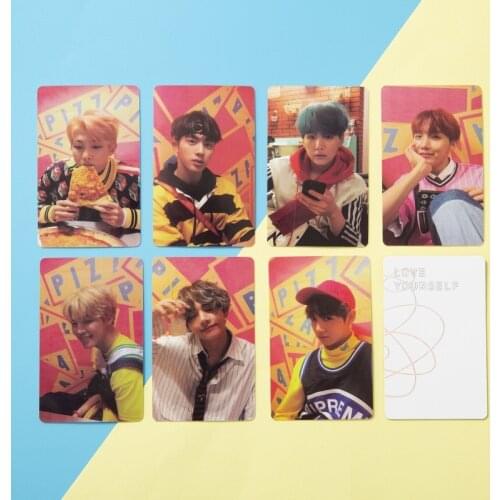 KPOP Bangtan Boys New Album Love Yourself Lomo Card Photocard Self Made Paper Cards Postcard Fans Gift JUNG KOOK V JIMIN SUGA