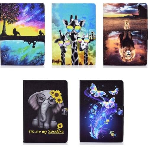 Colorful Watercolor Pattern Leather Stand Kickstand Tablet Cover For Samsung Galaxy Tab A7 lite 8.7 2021 SM-T220 SM-T225 Cases