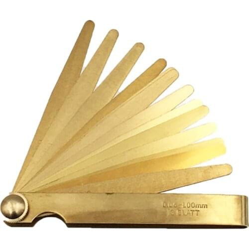Copper feeler gauge thickness gauge 13blades/set measuring range 0.05 to 1.00mm