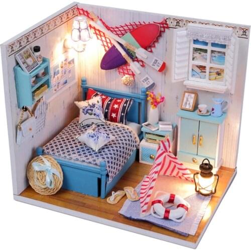 DIY Miniature 3D Wooden Dolls House Model Dust Cover Dollhouse Toys Education Puzzle Toy For Adults And Children Gifts