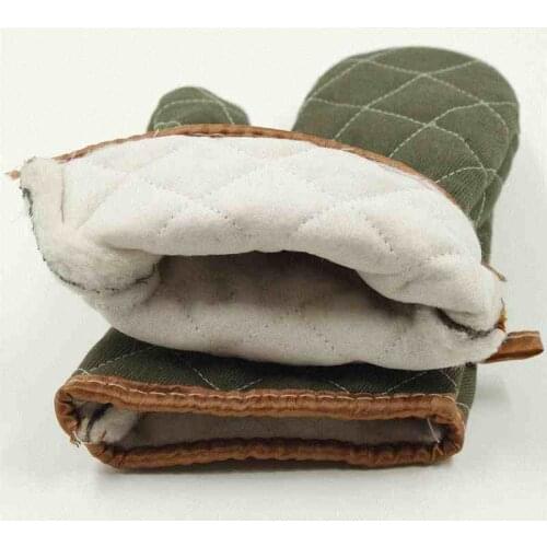 Baking Gloves Cotton Cloth Mittens Gloves Oven Pot Holder Thicken 500 Degree Microwave Super Heat-resistant Kitchen Tools 1pcs