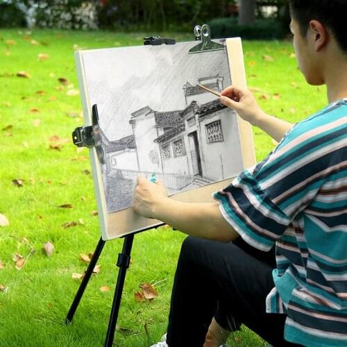 Art Supplies Portable Metal Multifunctional A Djustable Easel Thick Triangle Advertising Display Stand Tripod Foldable Outdoor