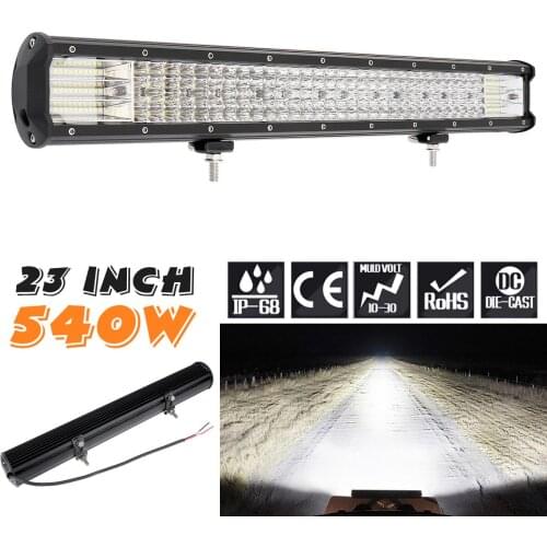 Quad Rows 23 Inch 540W 180Pcs LED Strip LED Light Bar Work Light Combo Beam for Driving Offroad Boat Cars Tractor Truck 4x4 SUV