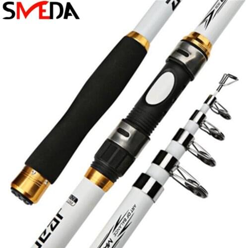 SNEDA Glass 2.1M-3.6M Spinning Fishing Rod Telescopic Hard Rock Fishing Rod Carp Feeder Surf Spinning Rod