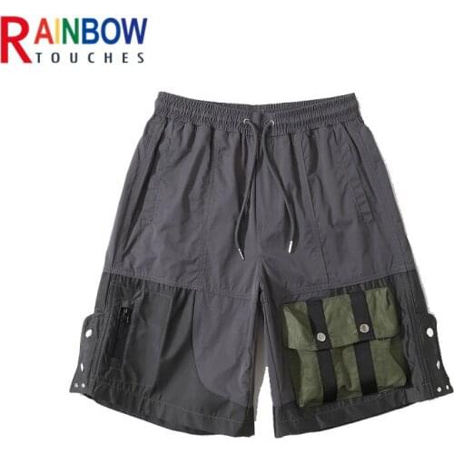 Rainbow touches 2021 New Shorts Men Summer High Street Cargo Shorts Hip-Hop Street wear Casual Male Sportswear Shorts