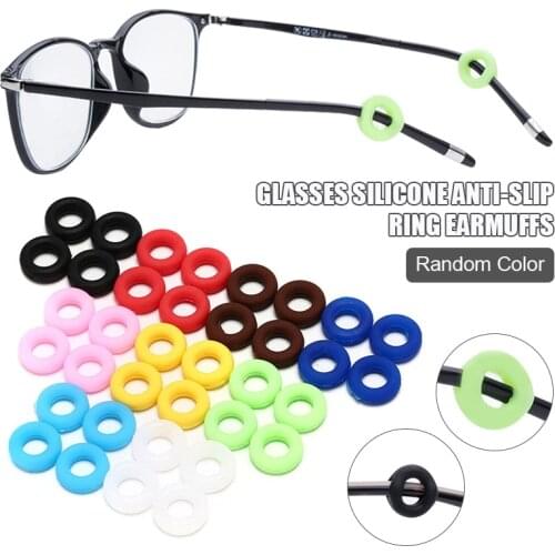 Anti-Slip Silicone Eyeglasses Temple Sleeve Retainer Round Comfort Glasses Retainers TT@88