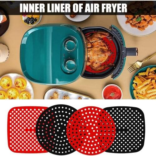Silicone Air Fryer Liners Washable and Reusable Air Fryer Non-Stick Mats Durable Kitchen Tools Accessories can CSV