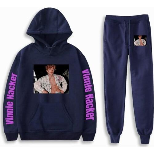 WAWNI Vinnie Hacker Hoodies Cosplay Sweatshirts Two Piece Suit Hip Hop Pullover Pants Harajuku Wtreetwear Suit 2021 Sets New