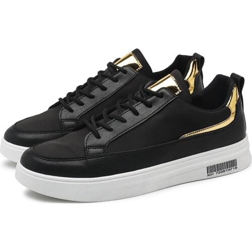 Fashion Men Casual Leather Shoes Loafers Spring Autumn Lace-up Comfortable Platform Sneakers White Mens Tennis Designer Flats