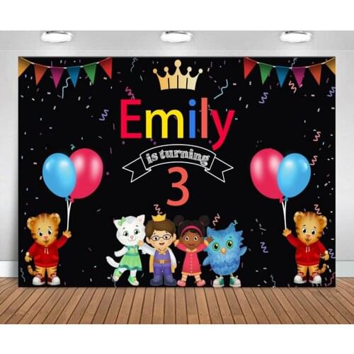 Custom Daniel Tiger Baby Shower Party photography backgrounds High quality Computer print birthday backdrops