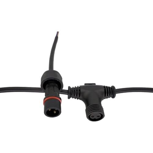 IP68 Waterproof Connector T-Type Three-Way Wiring Male And Female Plug For Outdoor Lighting Wire Connection Wiring Plug