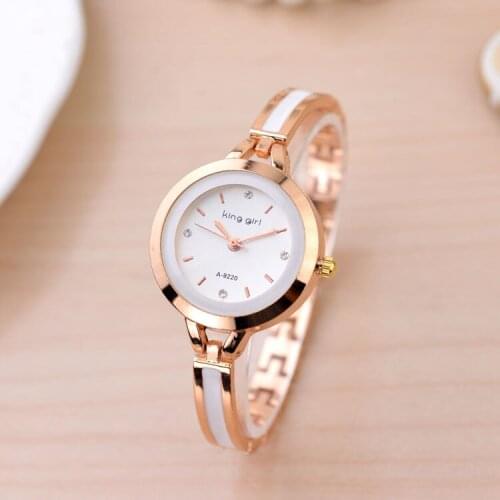 Gold imitation ceramics womens watch zircon gold-calibrated fashionable beautiful lady watches