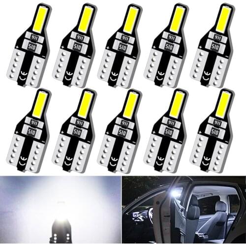 10Pcs T10 LED Car Light W5W LED Bulb 6000K White Car Interior Lamp For BMW E46 E60 E90 E91 E92 E93 F10 F20 F30 E87 E53 E36 X5 X3