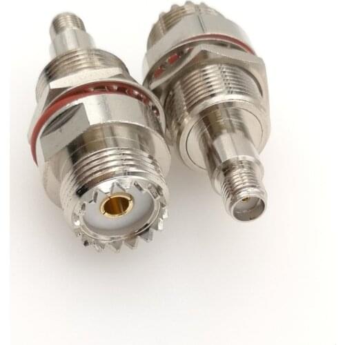 10PCS SO239 UHF Female to SMA Female Bulkhead M16 O-Ring Waterproof Circle Water Resistant Low Loss