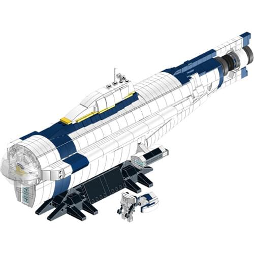 1552 PCS MOC DIY Toys Movie Series Subnautica Deep Sea Submarine Building Blocks Modular Military Series Block Model