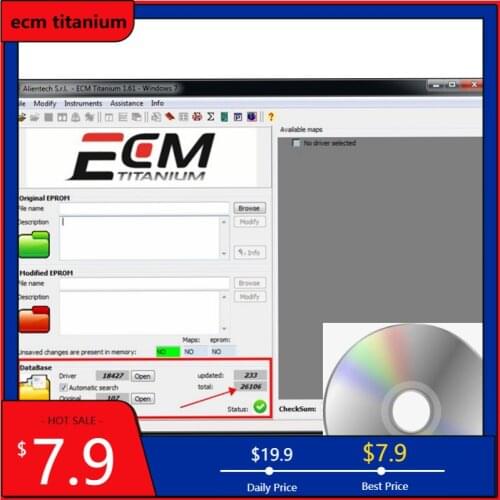2021 ECM Titanium V1.61 for KT/ A G and K- ESS V2 with With 18259+DRIVER with 26100 Driver ECU Automotive Auto Repair Software