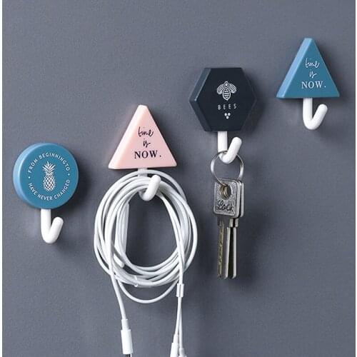 3pcs/6pcs Self Adhesive Hook Wall Hook For Hanging Clothes Hat Scarf Key Deer Horns Hanger Rack Wall Decoration