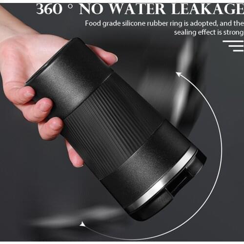 380ml/510ml Double 304 Stainless Steel Coffee Thermos Mug Portable with Non-slip Case Car Vacuum Flask Travel Insulated Bottle