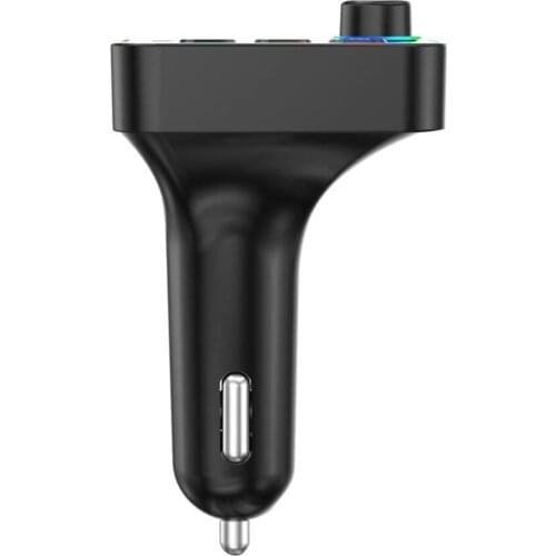 Quick 3.1 Car Charger Adapter Fast Charging Bluetooth Cigarette Lighter LED Voltage Display Dual USB Port Type-C Port