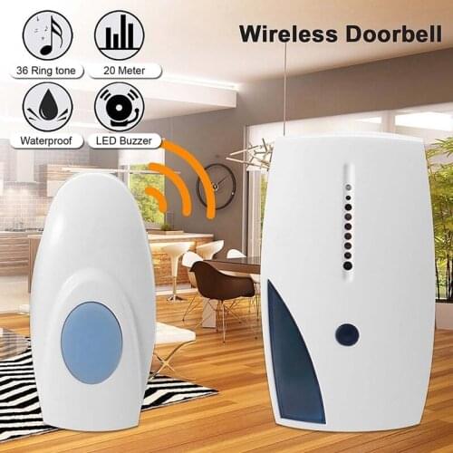Wireless Door Bell 36 CHIME Home Cordless Portable 20M Range Digital Doorbell