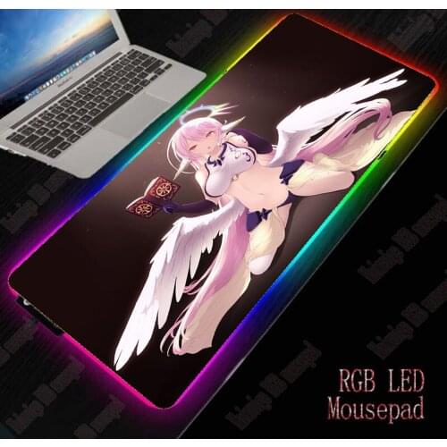 40*90cm Mairuige Anime beautiesLarge RGB Non-slip LED Mouse Pad Gaming Accessories Laptop PC Mousepad XXL Keyboard Desk Mat