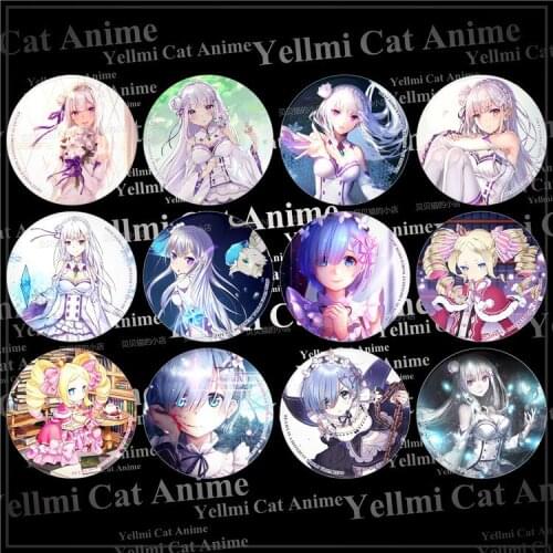 1pc anime Re Zero Re:Life in a different world from zero Beatrice Ram Rem brooch Badges