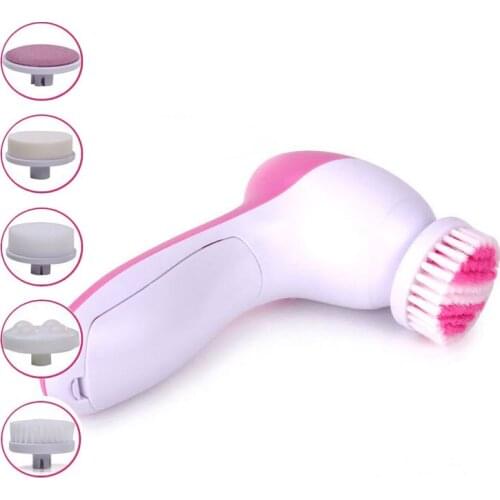 Face Washing Brush 5 in 1 Electric Wash Face Machine Facial Pore Cleaner Body Cleaning Massage for women SU40