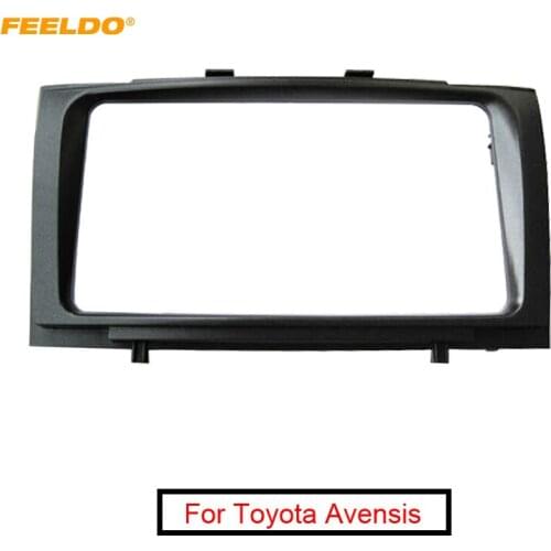 FEELDO 2DIN Car Stereo Fascia Frame Adapter for Toyota Avensis (T270) Audio Facia Panel Frame Dashboard Trim Kit 202*102MM