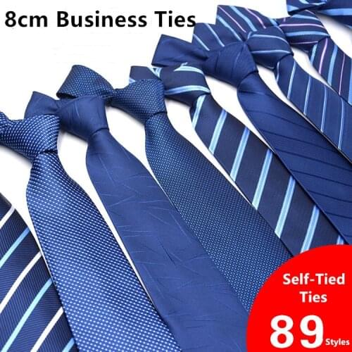 Classic Solid Striped Plaid Flower Men Casual Neck Ties Business Neckties Corbatas 8cm Width Groom Wedding Banquet Tie for Party