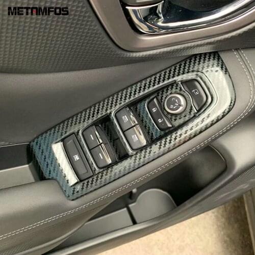 For Subaru Forester SK 2019 2020 Window Lift Switch Cover Molding Trim Inside Armrest Frame Interior Accessories Car Styling