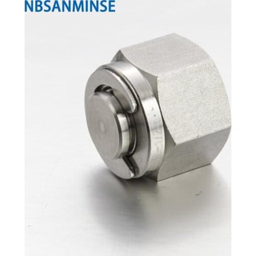 NBSANMINSE 5Pcs/Lot P SS Plug Stainless Steel 316L Hard Pipe Fitting Nut Hexagon Food Grade Plug Fitting