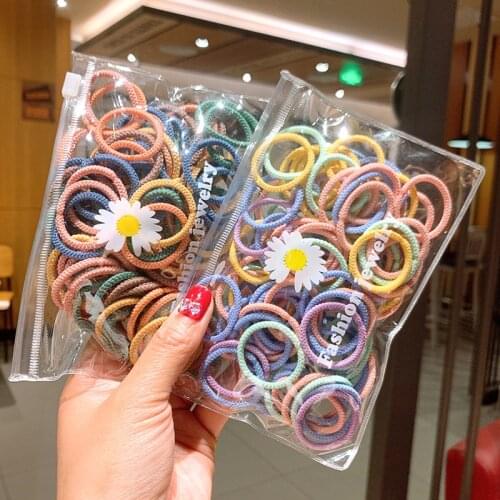 The New Womens Candy Color Childrens Rubber Band Does Not Hurt The Hair And Has Good Elasticity And Versatile Scrunchies