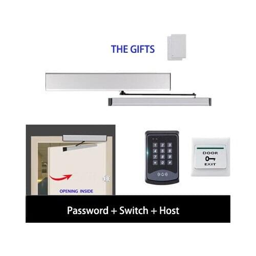 OMATE microwave motion IR sensor Remote control Automatic Swing Door gate Opener single leaf 100kg loading weight kit 2