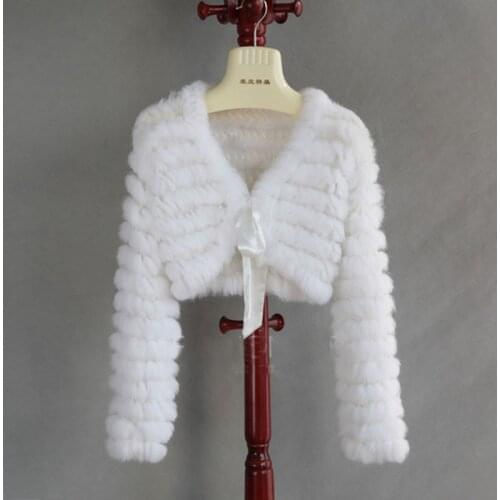 2021 Autumn Real Rabbit Fur Knitted Coat Long Sleeve V-neck Casuall Genuine Fur Outwear Open Stitch Matching Dresses Fall Coat